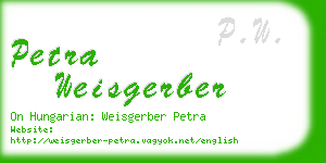petra weisgerber business card